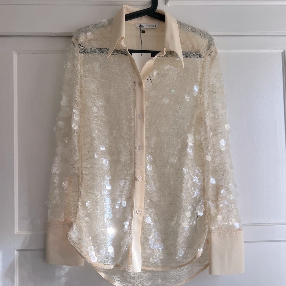 Zara Sequin Blouse